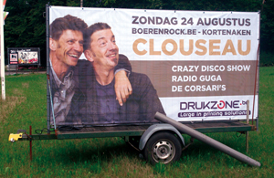Werfdoeken met sponsoring - Clouseau Boerenrock Festival