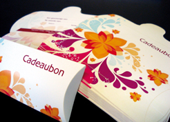 Cadeaubon - Kadobon - Cadeau box - Drukwerk- Kapvorm - Stansvorm - Uitkapvorm - Verpakking - Doosje - Op maat - Maatwerk