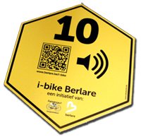 Dibond - Zeshoekbordjes Fiets route i-bikes Berlare