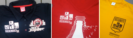 Bedrukking zeefdruk van T-shirts en Polo's Boerenrock Festival